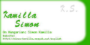 kamilla simon business card